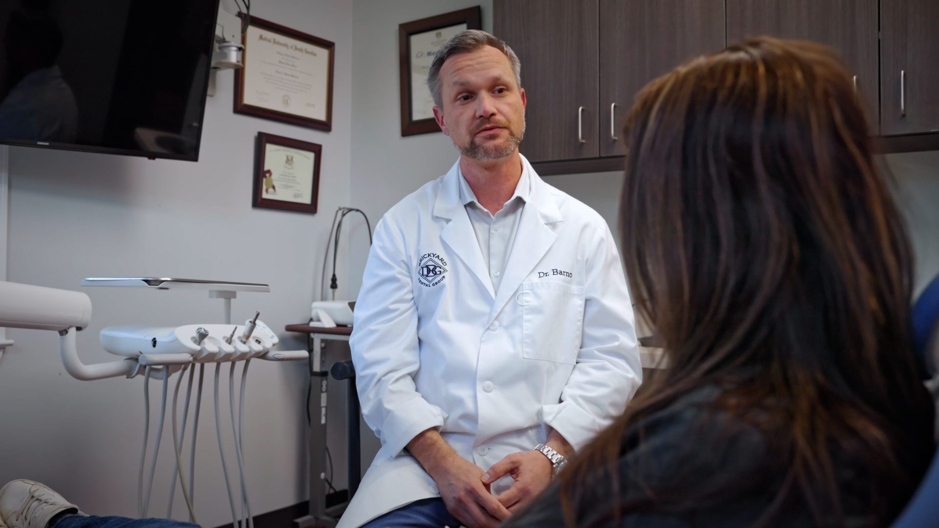 A treatment room at Brickyard Dental Group